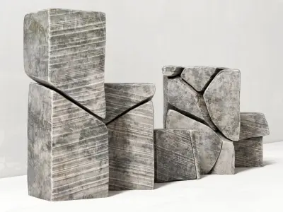 Stone splinters  decor 3D model