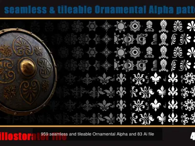 Ornamental Alpha patterns collection  Texture
