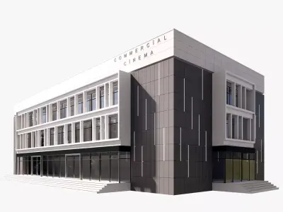 realistic 3d building Low-poly 3D model