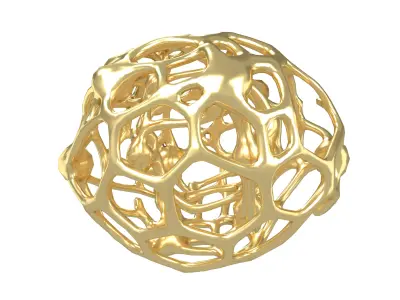 Abstract Shape Broken Nanotubes v1 001 Low-poly 3D model