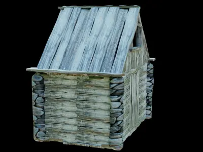 woody cabin 3d model 3D model