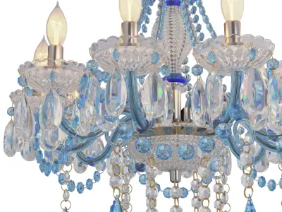 Georgian Glamour Grand Crystal Chandelier 3D model
