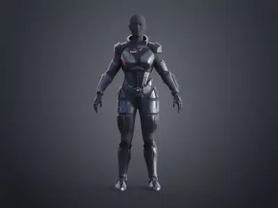 N7 Female Shepard Armor - Mass Effect 3D print model