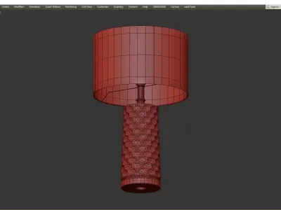 Uttermost Sesia White Honeycomb Table Lamp Low-poly 3D model