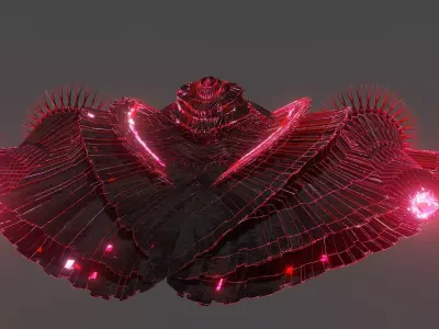 Dark Spaceship-Capital Ship 3D model