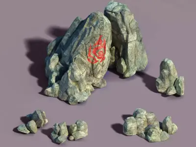 Green Mountain - Stone Pile 01 3D model