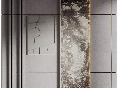 Wall panel 14 3D model purchase