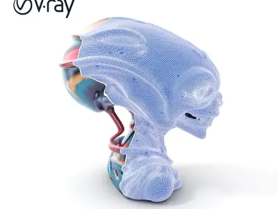 Vibrant Alien Creature Model Pack Low-poly 3D model