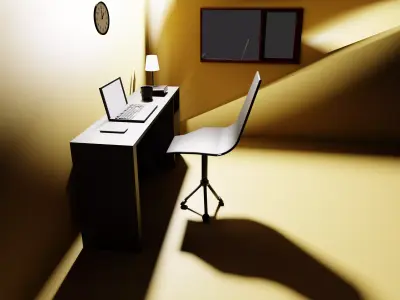 3D workplace Free 3D model