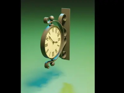 wall street clock 3D model