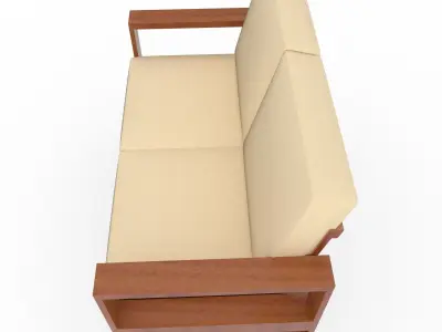 Two seater sofa Free low-poly 3D model