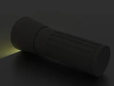 flashlight light bulb 3D model