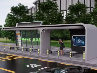 Bus Stop Collections -B1 3D model