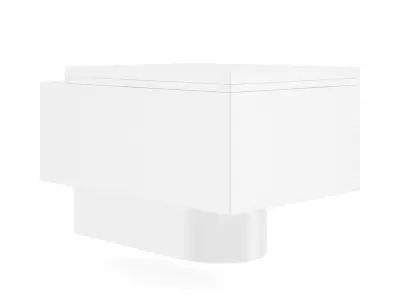Square Toilet Bowl 3D model