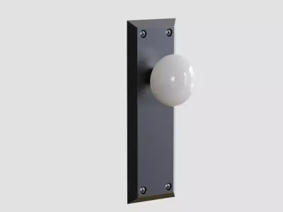 NY Long Plate White Porcelain 3D model