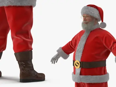  Santa Claus Character A Pose with Fur 