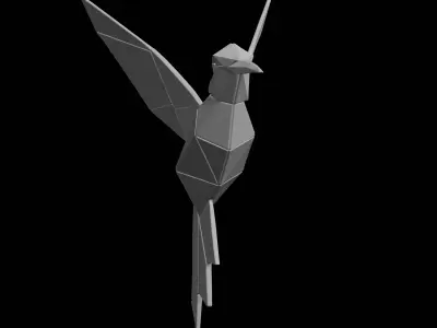 Geometric Hummingbird Home Decor Model 3D print model