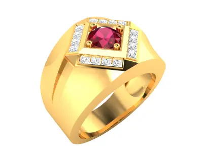 Mens  Ring  Render 3dm STL OBJ FBX Details 3D print model