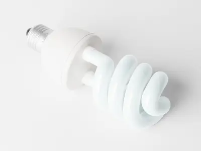 Fluorescent bulb Low-poly 3D model