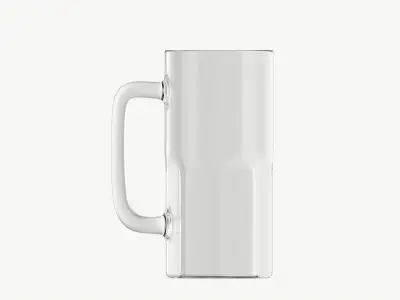 Beer mug with foam 04 3D model