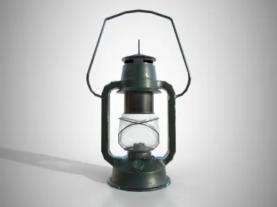 Old British Army Lantern Low-poly 3D model