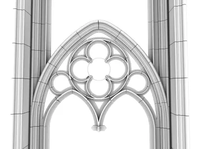 Lanceolate window 3D model