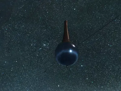 Vanguard 3 Satellite Low-poly 3D model