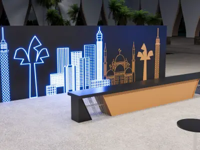 Luxury Conference Stage Design Large LED Event Setup Corporate Low-poly 3D model