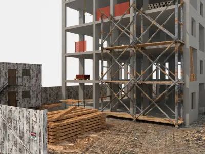 Construction Scene 3D model
