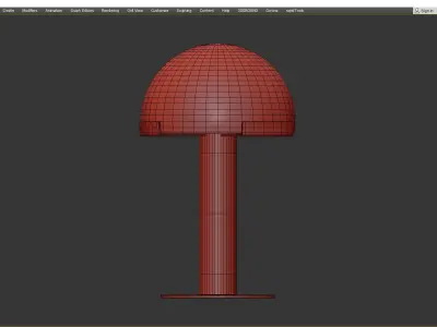 Black White Dome Table Lamp Liang and Eimil Holmes Low-poly 3D model