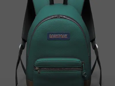 Backpack Camping child baggage bag  Low-poly 3D model