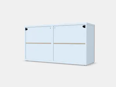 BESTA Shelf unit with doors 15 Low-poly 3D model