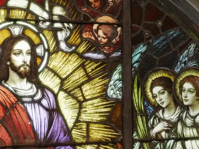 Church Stained Glass Window Low-poly 3D model