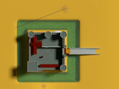 Medieval castle - Castillo medieval Low-poly 3D model