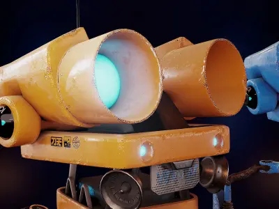 Piccolo - Spider robot sci-fi character Low-poly 3D model