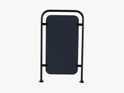 Street Sign Board Low-poly 3D model