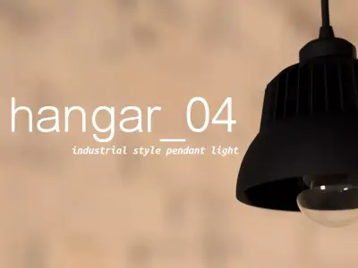 hangar04 hanging lamp 3D print model