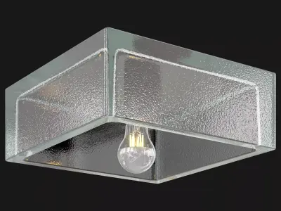 Compact Glass Flush Mount 3D model