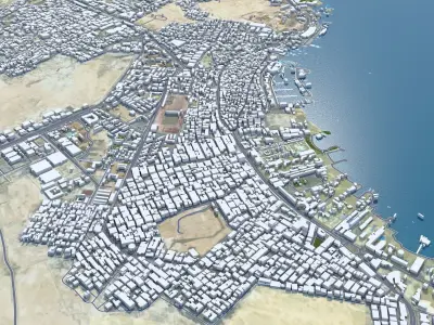 Hurghada Egypt 60km Low-poly 3D model
