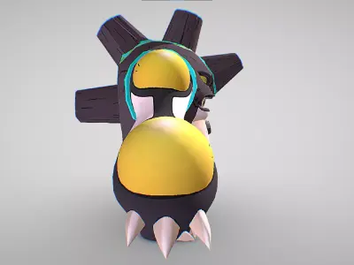 Omni Enhanced Cannonbolt - Ben 10 Alien Experience Low-poly 3D model