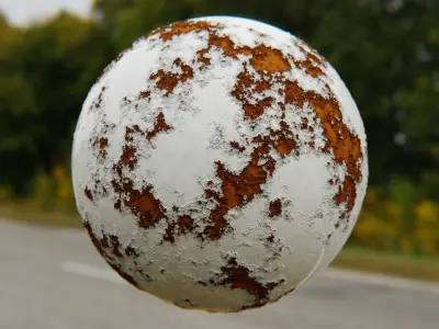 Realistic Peeling Paint - Procedural Blender Texture Shader 3D model