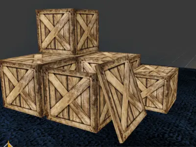 Stylized Wooden Crate Box Texture
