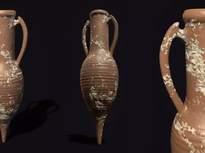 Amphora Camulodunum 184 Low-poly 3D model