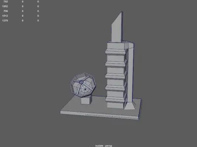 Sci-fi Building - 04 Low-poly 3D model