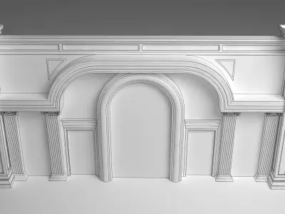 Modern wall panel 3D model