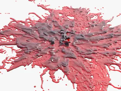 Swirly Blood Splatter Vol2 5 3D model