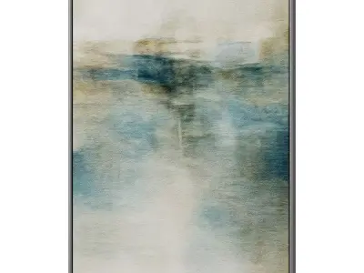 Set of 3 Abstract Paintings in Frames 3D model 124