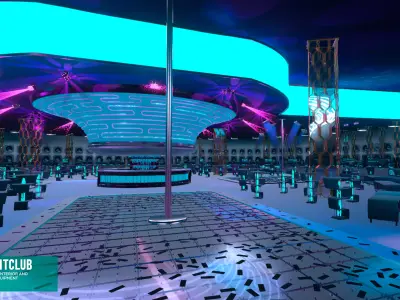 Nightclub modern interior 3D model