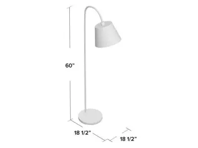 Hobart Arched Floor Light Lamp 3D model