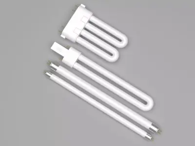 Fluorescent Tubes Set 3D model